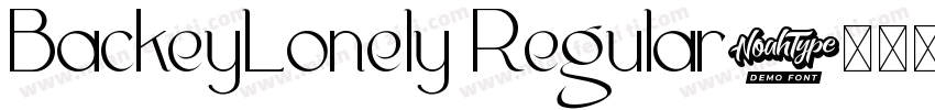 BackeyLonely Regular字体转换